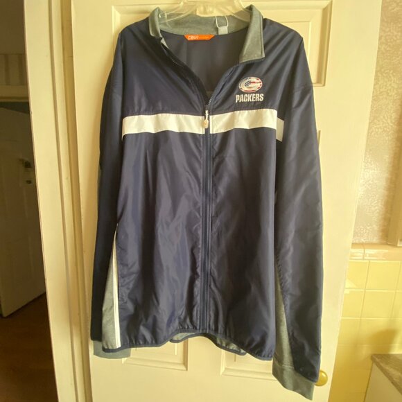 Mens' Cutter and Buck Navy/White Green Bay Packers Swish Jacket NWT: XXXL - Picture 1 of 6